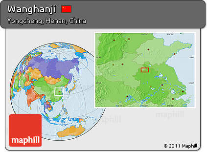 Political Location Map of Wanghanji