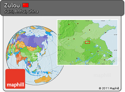 Political Location Map of Zulou