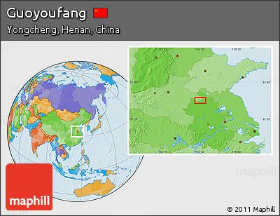 Political Location Map of Guoyoufang
