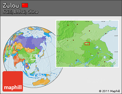 Political Location Map of Zulou