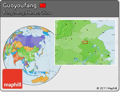 Political Location Map of Guoyoufang