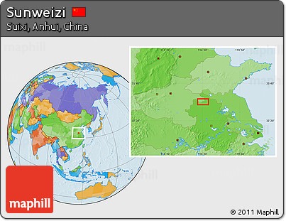 Political Location Map of Sunweizi