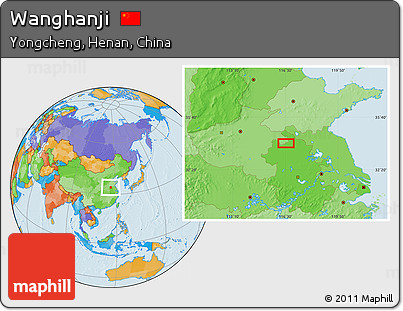 Political Location Map of Wanghanji