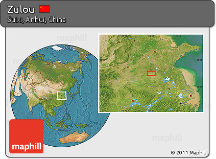 Satellite Location Map of Zulou