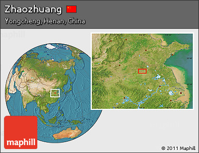 Satellite Location Map of Zhaozhuang