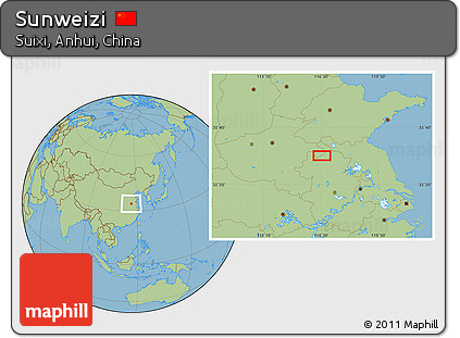 Savanna Style Location Map of Sunweizi