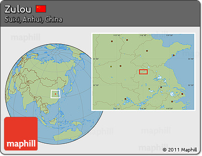 Savanna Style Location Map of Zulou