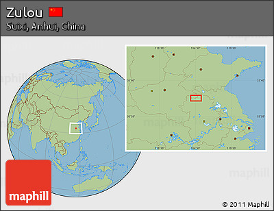 Savanna Style Location Map of Zulou