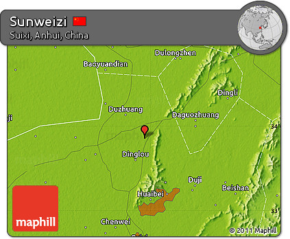 Physical Map of Sunweizi