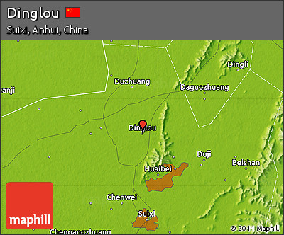 Physical Map of Dinglou