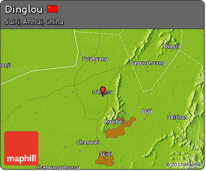 Physical Map of Dinglou
