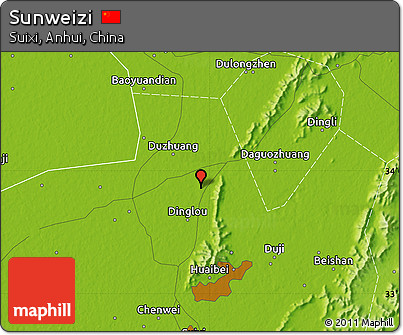 Physical Map of Sunweizi