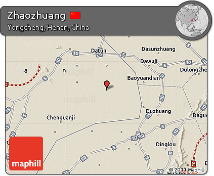 Shaded Relief Map of Zhaozhuang