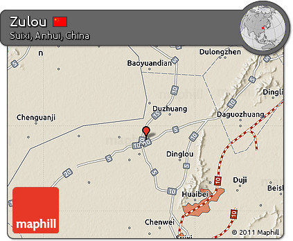 Shaded Relief Map of Zulou