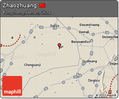 Shaded Relief Map of Zhaozhuang