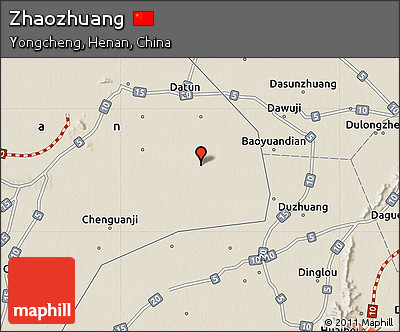 Shaded Relief Map of Zhaozhuang
