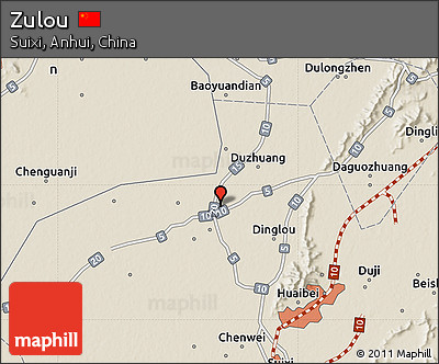 Shaded Relief Map of Zulou