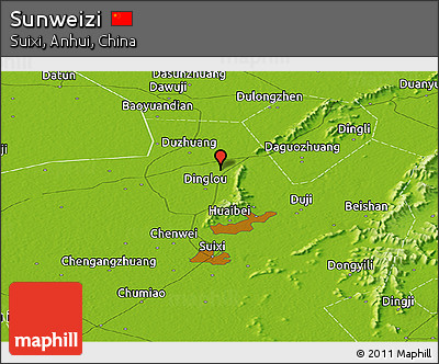 Physical Panoramic Map of Sunweizi