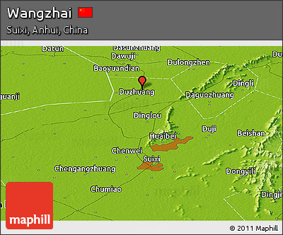 Physical Panoramic Map of Wangzhai