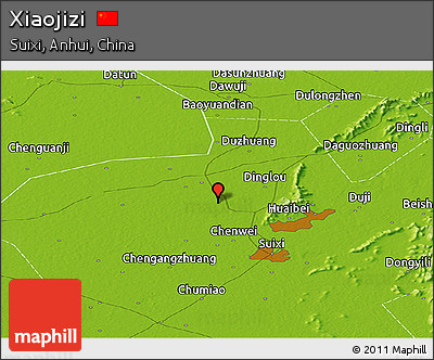 Physical Panoramic Map of Xiaojizi