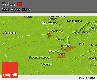 Physical Panoramic Map of Zulou