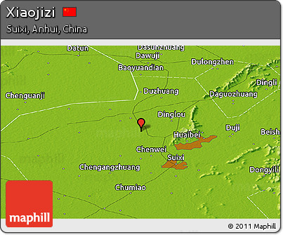 Physical Panoramic Map of Xiaojizi