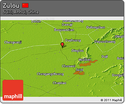 Physical Panoramic Map of Zulou