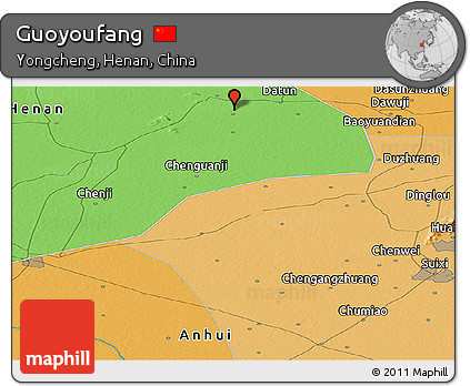 Political Panoramic Map of Guoyoufang