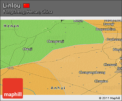 Political Panoramic Map of Linlou