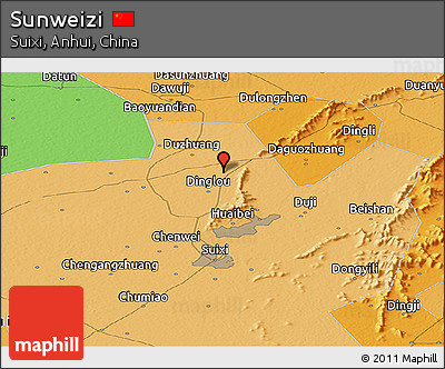 Political Panoramic Map of Sunweizi