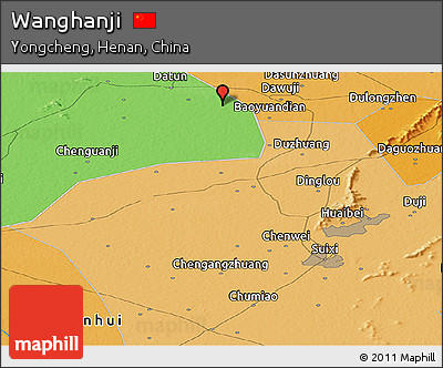 Political Panoramic Map of Wanghanji