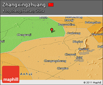Political Panoramic Map of Zhangxingzhuang