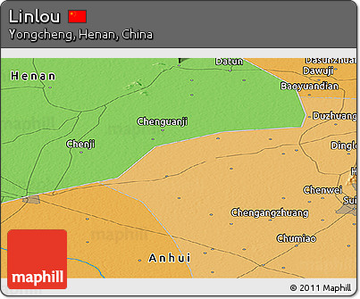 Political Panoramic Map of Linlou