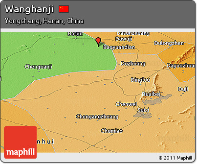 Political Panoramic Map of Wanghanji