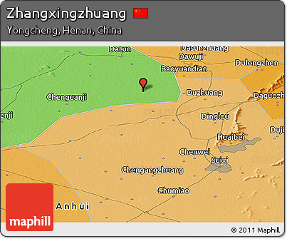 Political Panoramic Map of Zhangxingzhuang