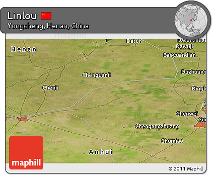 Satellite Panoramic Map of Linlou