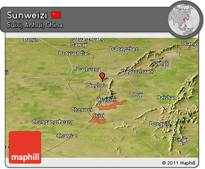 Satellite Panoramic Map of Sunweizi
