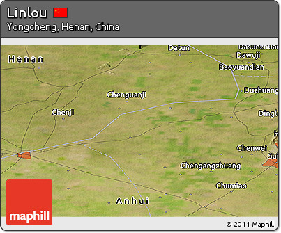 Satellite Panoramic Map of Linlou