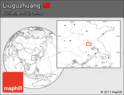 Blank Location Map of Liuguzhuang