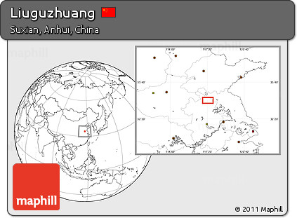 Blank Location Map of Liuguzhuang