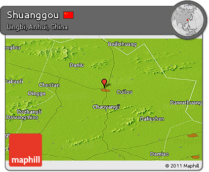 Physical Panoramic Map of Shuanggou