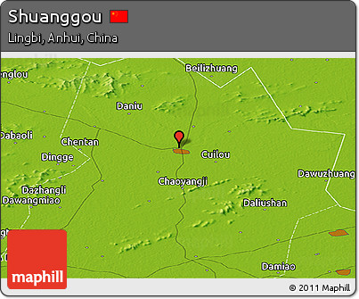 Physical Panoramic Map of Shuanggou