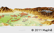 Physical Panoramic Map of Soboba Hot Springs