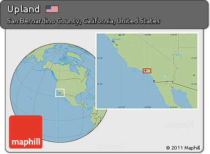 Savanna Style Location Map of Upland