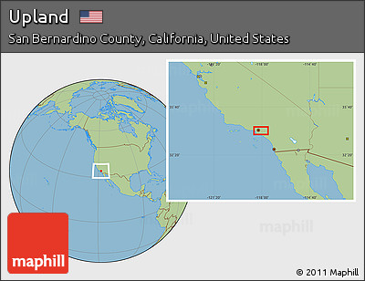 Savanna Style Location Map of Upland