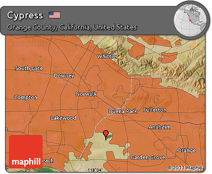 Satellite Map of Cypress