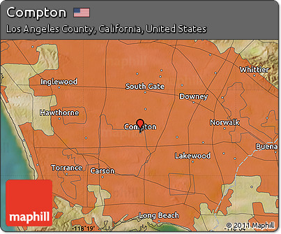 Satellite Map of Compton