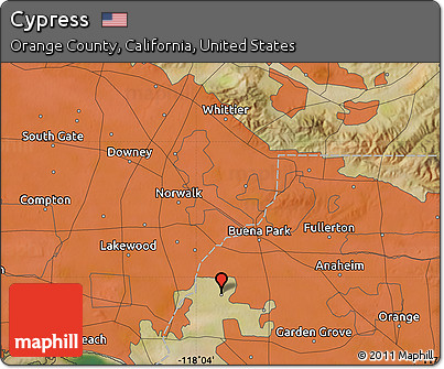 Satellite Map of Cypress