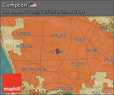 Satellite Map of Compton