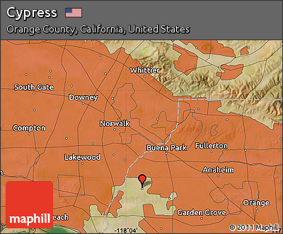 Satellite Map of Cypress
